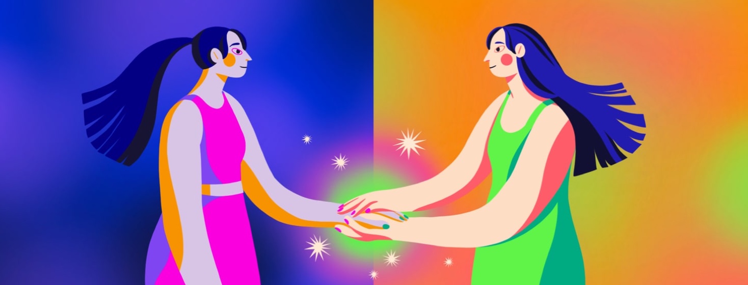 a woman says goodbye to her former self and accepts her new self